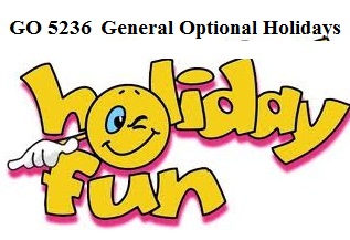 GO 5236 General Optional Holidays AP State