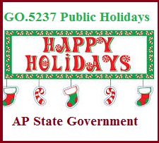 GO 5237 Public Holidays 2014 AP State Government