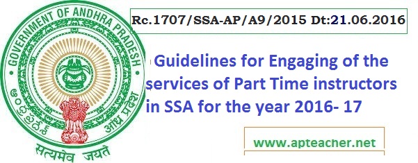 Rc.1707 Guidelines for Engaging Part Time instructors in SSA 2016-17 ,  Engaging Part Time instructors	Based on the performance   during
the academic year 2015— 16  
