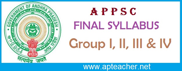 APPSC Group-I, Group-II, Group-III, Group-IV Final Syllabus, Download APPSC Group-I, Group-II, Group-III, Group-IV Final Syllabus    