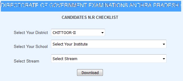Download SSC/10th Class Nominal Rolls Checklist from bseap.org, Last Date for Submit Corrected SSC March 2016 NR to DyEO on  03/02/2016     