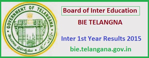 1st Year Inter Results 2015, bie.telangana.gov.in,
          Inter First Year  Results, Telangana  Board of Intermediate Education(BIE)