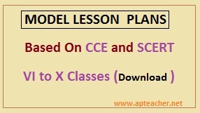  Lesson Plans CCE based as per the SCERT VI to X Class 