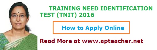  Training Needs Identification Test(TNIT), Certain  Instructions to Teachers, 
   