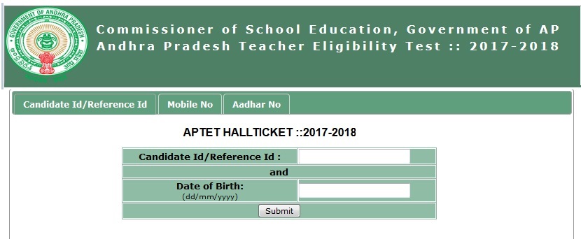 APTET-2018 Hall Tickets Paper-I, Paper-II @aptet.apcfss.in , Download AP TET Hall Tickets-2018 Paper-I(I to V), Paper-II(VI to X) @ aptet.apcfss.in