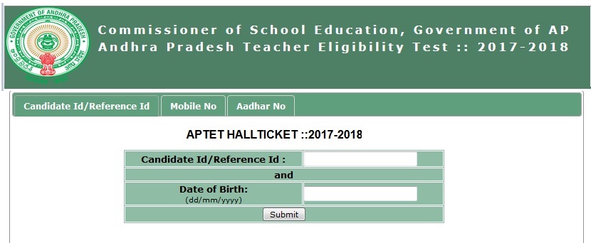 APTET-2018 Hall Tickets Paper-I, Paper-II @aptet.apcfss.in ,  Download AP TET Hall Tickets-2018 Paper-I(I to V), Paper-II(VI to X) @ aptet.apcfss.in  