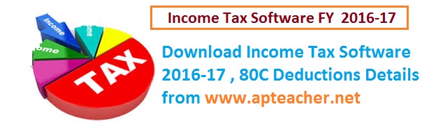 Income Tax Software Fy 2016-17 AY 2017-18 AP and TS Govt Employees,