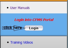 CFMS Login Page, CFMS