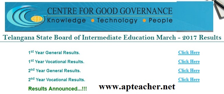 Download Telangana   Inter 1st, 2nd Year  Results-2017, results.cgg.gov.in, Telangana  Inter Results, Marks  @ sakshieducation.com, Eenadu, Manabadi, APTeacher.net    