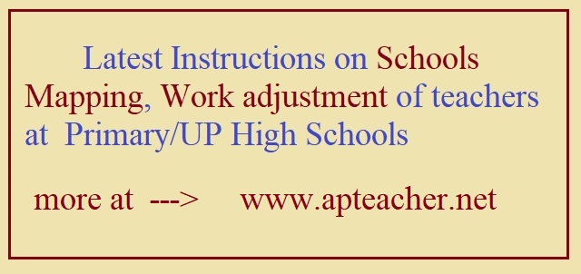 School Mapping and Work adjustment of Teachers in Primary/UP Schools 