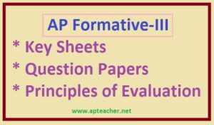 AP FA3 Key Sheets, Principles of Evaluation