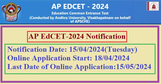 AP EdCET 2024 Apply Online, Apply Online, Schedule