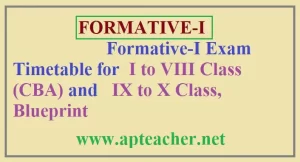 AP FA1, CBA Exam Timetable