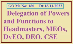 Go 180 Delegation of Powers and Functions to Headmasters, MEOs, DyEO 