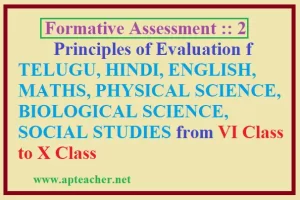 FA2 Answer Key, Principles of Evaluation All Subjects 6th to 10th Class