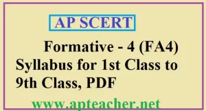 FA4 AP SCERT Syllabus Download PDF