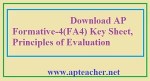 AP FA4 Key Sheet/Principles of Evaluation 