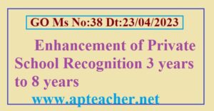 AP GO.38 Recognition of Private Schools Validity Up to 8 Years 