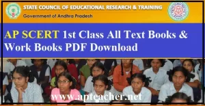 Download AP SCERT 1st Class Text Books and Work Book All Subjects