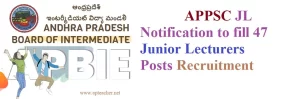 APPSC AP Inter JL Recruitment Notification