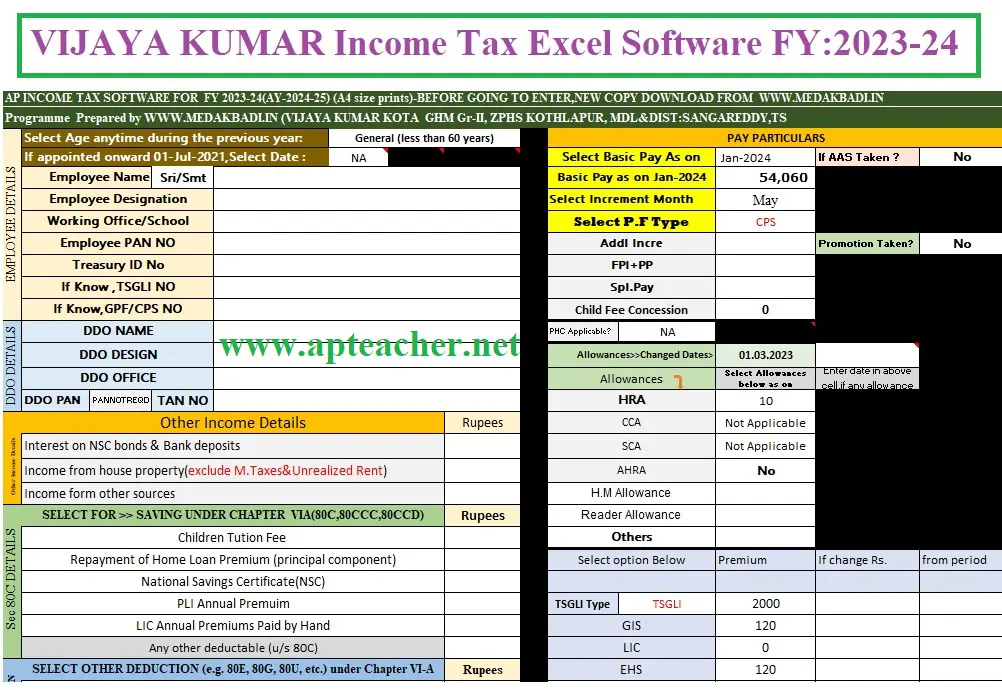 VijayaKumar Income Tax Software FY:2023-24