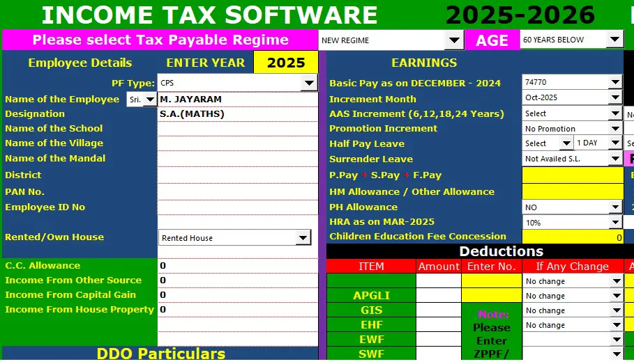 Download Jayaram IT Software FY:2025-26 AP Govt. Employees