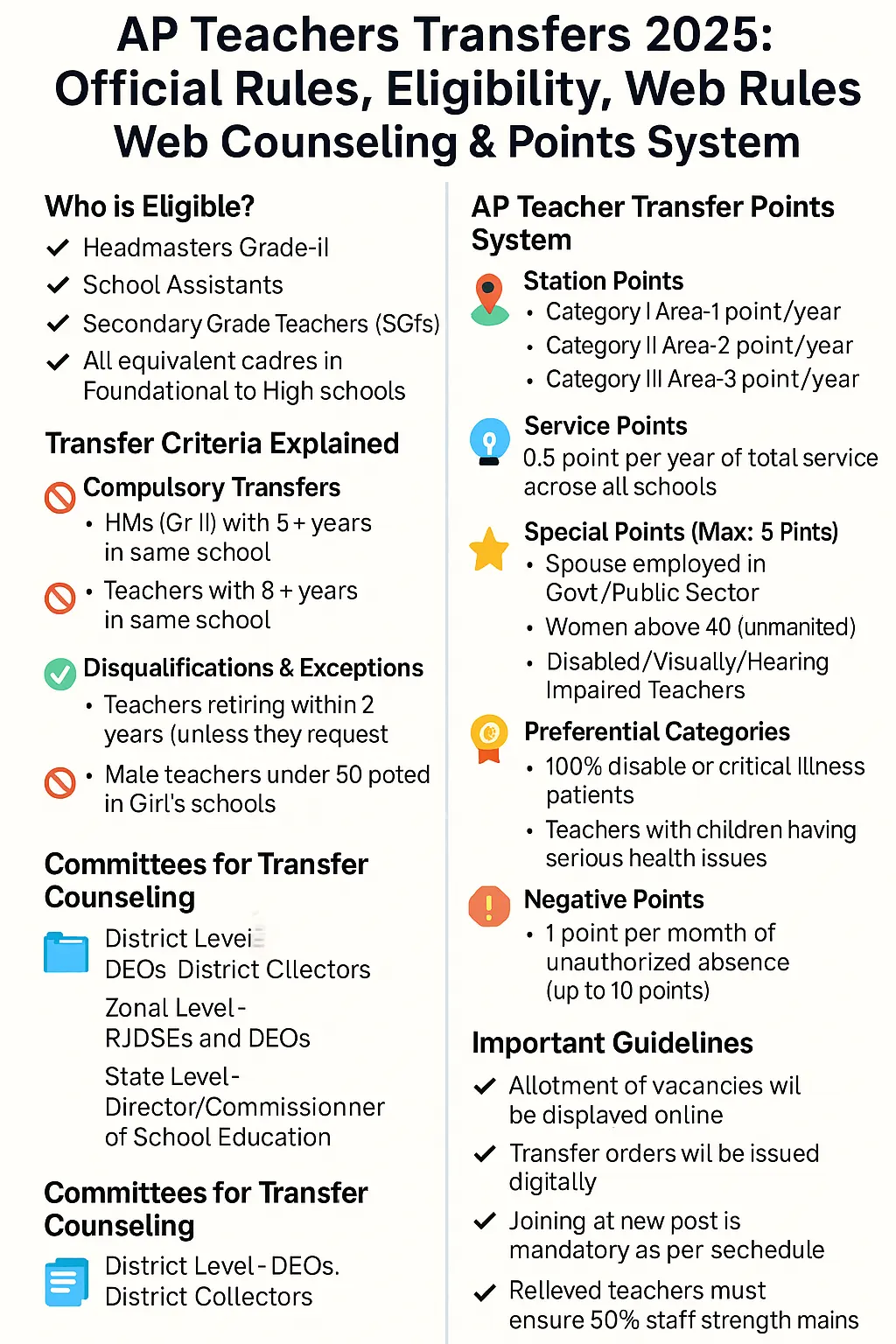 Go.22 AP Teachers Transfers 2025 Key Guidelines, Rules, Points Apply Online