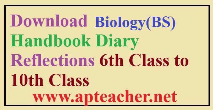 Biological Science(BS) Teachers Handbook Diary Reflections PDF
