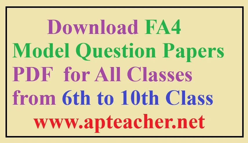 FA4 Math Model Question Papers PDF AP SCERT