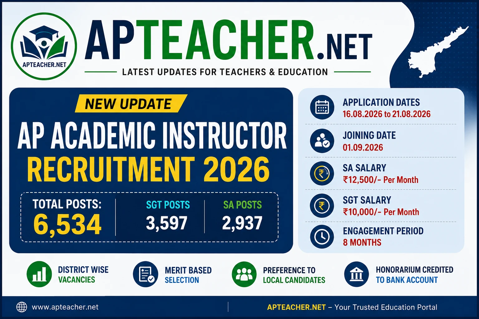 AP Academic Instructor Recruitment 2026 Notification DownloadAP Academic Instructor Recruitment 2026 Application Download