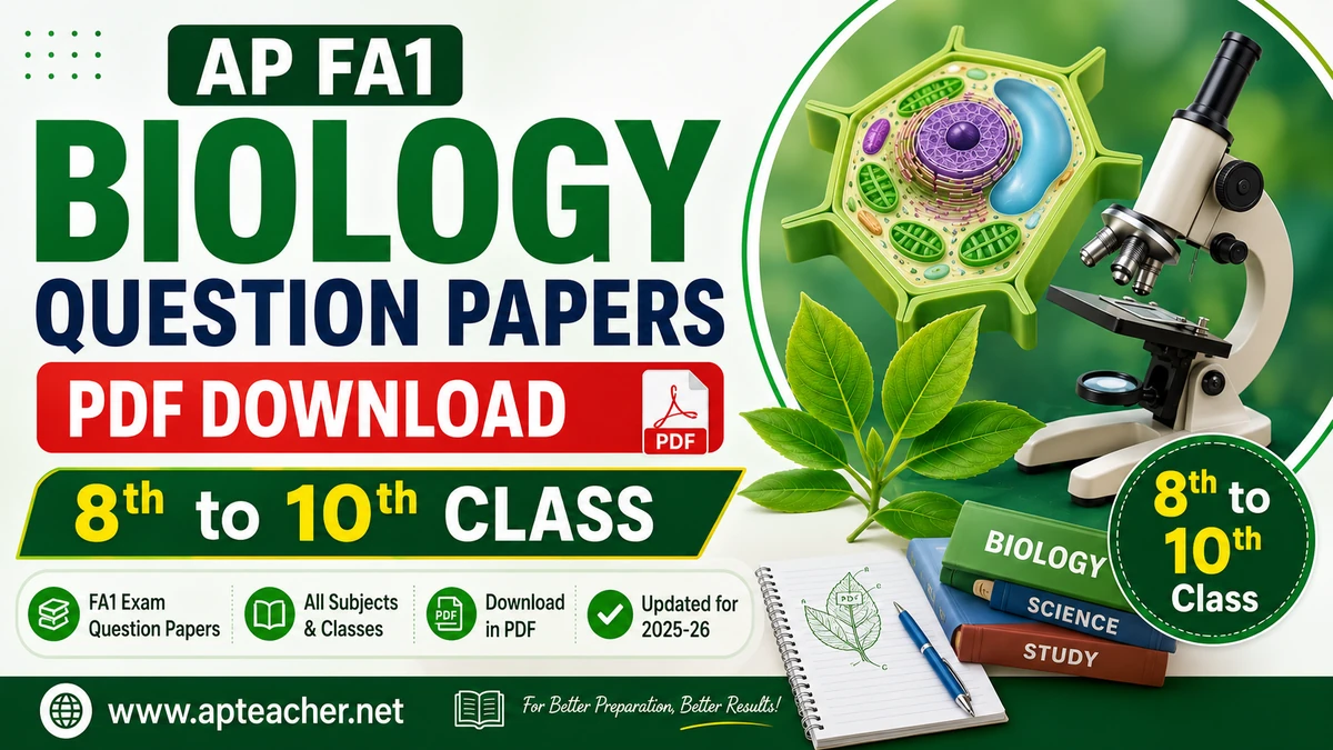 AP FA1 Biology Question Papers PDF Download
