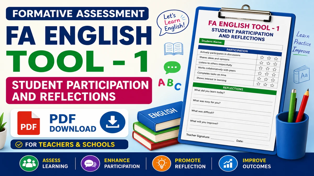 FAs English Tool 1: Student Participation and Reflections Guide Download PDF