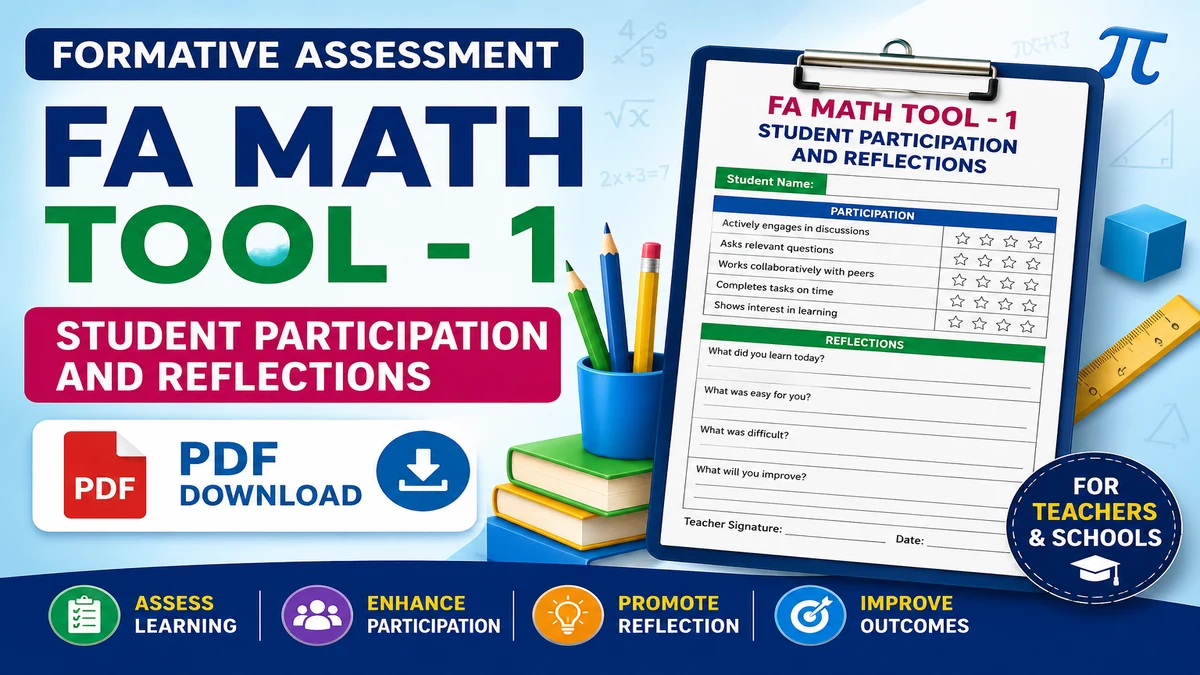 FAs Maths Tool 1: Student Participation and Reflections Guide