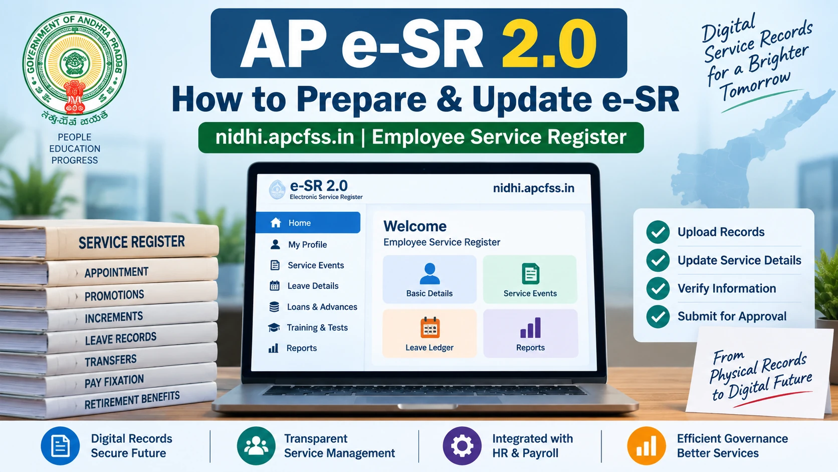 How to Prepare, Update e-SR @ nidhi.apcfss.in
