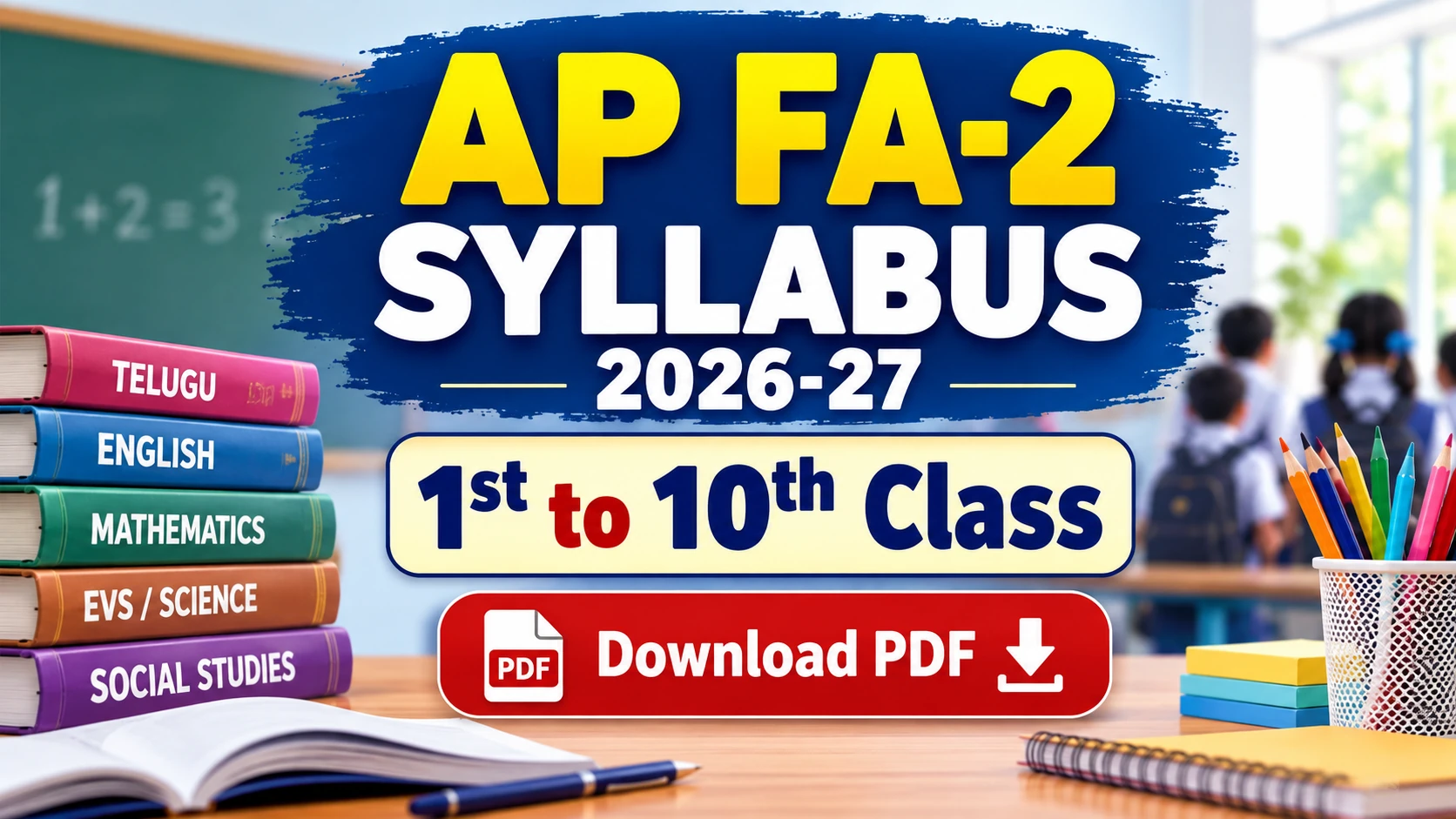 AP FA-2 2026-27 Syllabus – Class 1 to 10 Subject Wise Syllabus