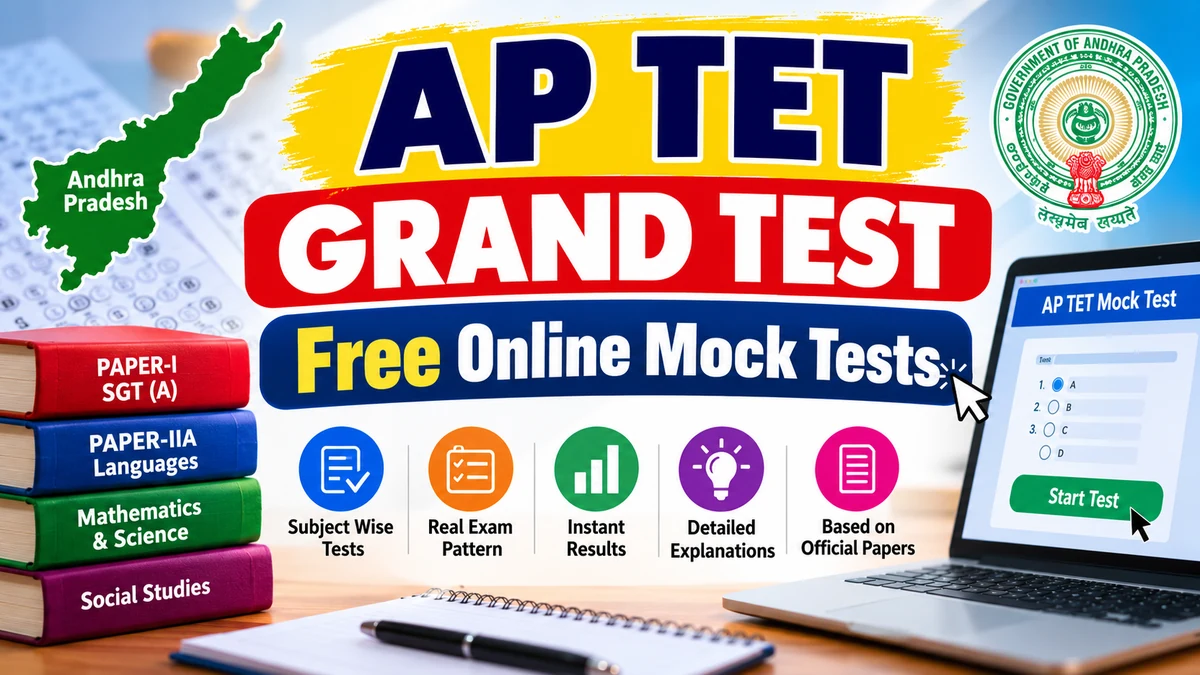 AP TET Grand Test 2026: Free Online Mock Tests with a Real CBT Interface